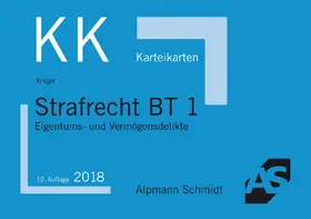 Krüger | Karteikarten Strafrecht BT 1 | Buch | 978-3-86752-586-2 | sack.de