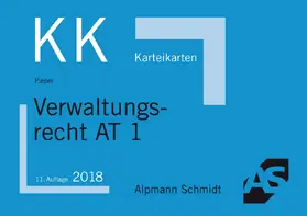 Pieper | Karteikarten Verwaltungsrecht AT 1 | Buch | 978-3-86752-616-6 | www.sack.de