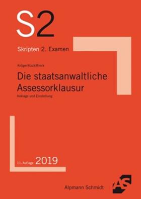 Krüger / Kock / Rieck | Die staatsanwaltliche Assessorklausur | Buch | 978-3-86752-663-0 | sack.de