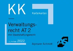 Sommer |  Karteikarten Verwaltungsrecht AT 2 | Buch |  Sack Fachmedien