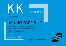 Langkamp / Lüdde |  Karteikarten Schuldrecht AT 2 | Buch |  Sack Fachmedien