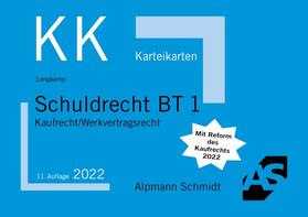 Langkamp | Karteikarten Schuldrecht BT 1 | Buch | 978-3-86752-838-2 | sack.de