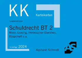 Langkamp / Lüdde |  Karteikarten Schuldrecht BT 2 | Buch |  Sack Fachmedien