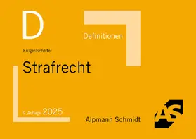 Krüger / Schäffer | Definitionen Strafrecht | Buch | 978-3-86752-942-6 | sack.de