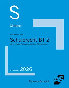 Langkamp / Lüdde | Skript Schuldrecht BT 2 | Buch | 978-3-86752-975-4 | www.sack.de
