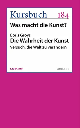 Groys |  Die Wahrheit der Kunst | eBook | Sack Fachmedien
