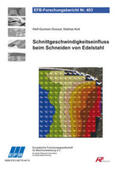 Drossel / Kott |  Schnittgeschwindigkeitseinfluss beim Schneiden von Edelstahl | Buch |  Sack Fachmedien