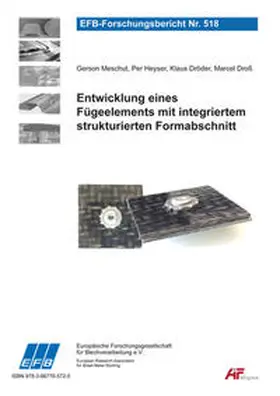 Heyser / Dröder / Droß |  Entwicklung eines Fügeelements mit integriertem strukturierten Formabschnitt | Buch |  Sack Fachmedien