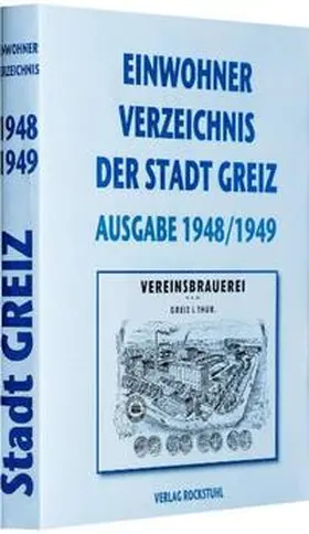 Rockstuhl |  Einwohnerbuch der Stadt Greiz 1948/49 | Buch |  Sack Fachmedien