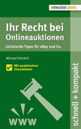Rohrlich | Ihr Recht bei Onlineauktionen | Buch | 978-3-86802-133-2 | sack.de