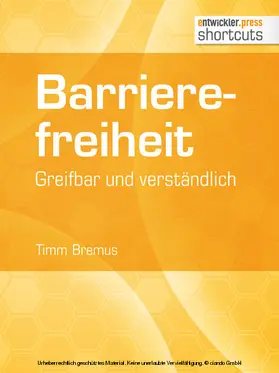 Bremus |  Barrierefreiheit - greifbar und verständlich | eBook | Sack Fachmedien