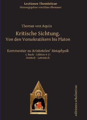 von Aquin / Obenauer |  Kritische Sichtung. Von den Vorsokratikern bis Platon | Buch |  Sack Fachmedien