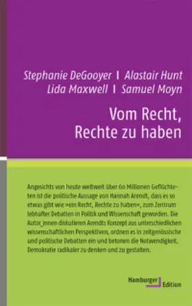 Hunt / DeGooyer / Moyn |  Vom Recht, Rechte zu haben | Buch |  Sack Fachmedien