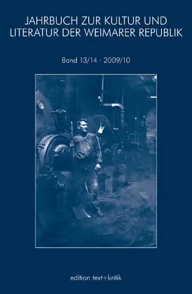  JAHRBUCH ZUR KULTUR UND LITERATUR DER WEIMARER REPUBLIK | Buch |  Sack Fachmedien
