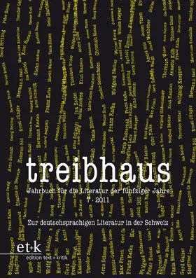  treibhaus 07. Zur deutschsprachigen Literatur in der Schweiz | Buch |  Sack Fachmedien