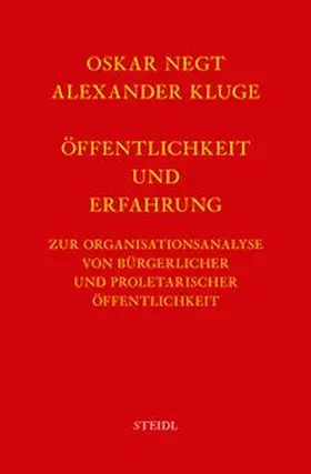 Negt / Kluge |  Werkausgabe Bd. 4 / Öffentlichkeit und Erfahrung | Buch |  Sack Fachmedien