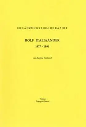 Kirchhof |  Ergänzungsbibliographie Rolf Italiaander 1977-1991 | eBook | Sack Fachmedien