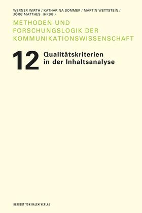 Wirth / Sommer / Wettstein | Qualitätskriterien in der Inhaltsanalyse | E-Book | sack.de