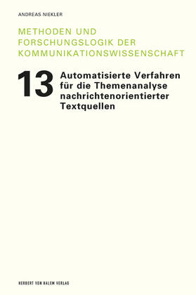 Niekler | Automatisierte Verfahren für die Themenanalyse nachrichtenorientierter Textquellen | E-Book | sack.de