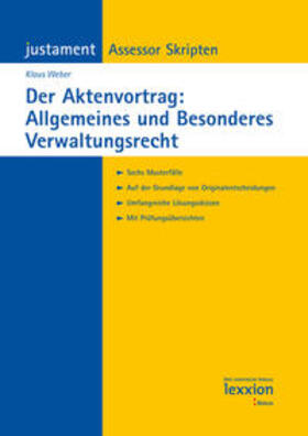 Weber | Der Aktenvortrag: Allgemeines und Besonderes Verwaltungsrecht | E-Book | sack.de