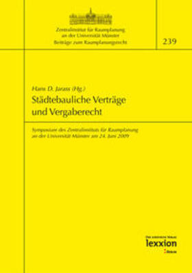 Jarass | Städtebauliche Verträge und Vergaberecht | E-Book | sack.de
