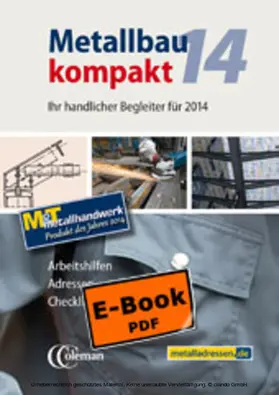 Coleman / Ch |  Metallbau kompakt 2014 (E-Book) | eBook | Sack Fachmedien