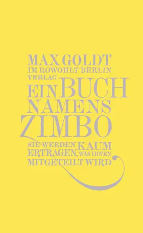 Goldt | Ein Buch namens Zimbo | Buch | 978-3-87134-665-1 | www.sack.de