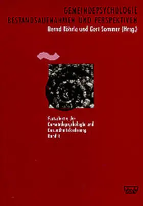 Röhrle / Sommer |  Gemeindepsychologie: Bestandsaufnahmen und Perspektiven | Buch |  Sack Fachmedien