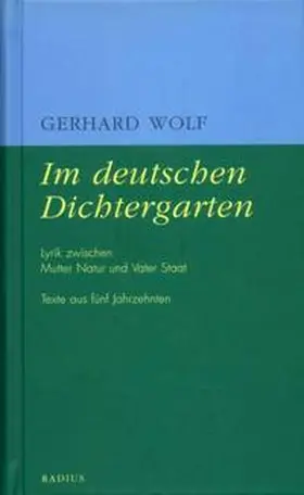 Wolf |  Im deutschen Dichtergarten | Buch |  Sack Fachmedien