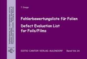 Doege / Firmen | Fehlerbewertungsliste für Folien, m. CD-ROM. Defect Evaluation List for Foils/Films, w. CD-ROM | Buch | 978-3-87193-225-0 | sack.de