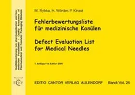 Pharmazeutischer Firmen |  Fehlerbewertungsliste für medizinische Kanülen | Buch |  Sack Fachmedien