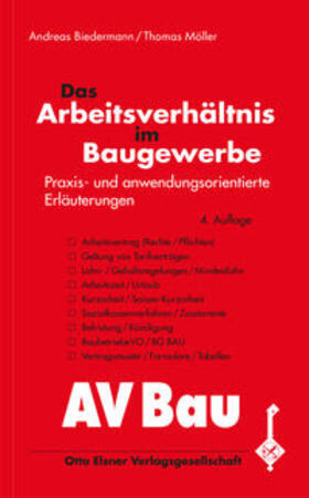 Biedermann / Möller | Das Arbeitsverhältnis im Baugewerbe | Buch | 978-3-87199-219-3 | sack.de