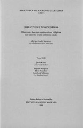 Muller / Boyd |  Bibliotheca Dissidentium XVII | Buch |  Sack Fachmedien
