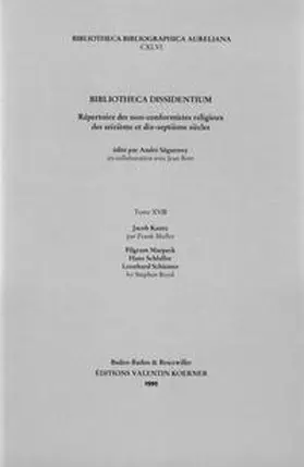 Muller / Boyd |  Bibliotheca Dissidentium XVII | Buch |  Sack Fachmedien