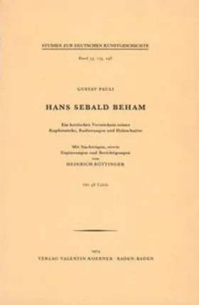 Pauli |  Hans Sebald Beham | Buch |  Sack Fachmedien