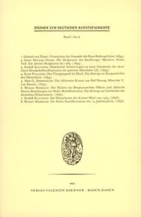 von TEREY / Kautzsch / Müller-Altona |  Studien zur deutschen Kunstgeschichte | Buch |  Sack Fachmedien