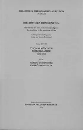 Dammaschke / Vogler |  Bibliotheca Dissidentium XXVIII | Buch |  Sack Fachmedien