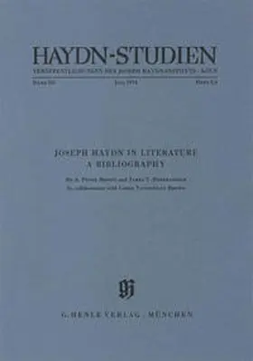  Haydn-Studien. Veröffentlichungen des Joseph Haydn-Instituts, Köln / , Band III, Heft 3/4, Juli 1974 | Buch |  Sack Fachmedien