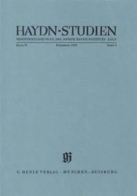 Schmid / Walter / Feder |  Haydn Studien. Veröffentlichungen des Joseph Haydn-Instituts Köln. Band II, Heft 4, Dezember 1970 | Buch |  Sack Fachmedien
