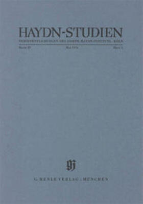 Marx / Walter / Gerlach | Haydn-Studien. Veröffentlichungen des Joseph Haydn-Instituts Köln. Band IV, Heft1, Mai 1976 | Buch | 978-3-87328-142-4 | sack.de