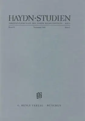 MacIntyre / Feder / Thomas |  Haydn-Studien. Veröffentlichungen des Joseph Haydn-Instituts Köln. Band VI, Heft 3, November 1988 | Buch |  Sack Fachmedien