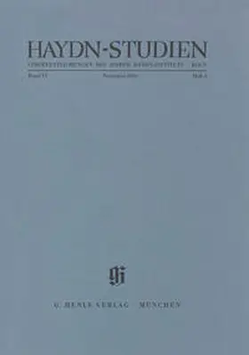 Webster / MacIntyre / Biba |  Haydn-Studien. Veröffentlichungen des Joseph Haydn-Instituts Köln. Band VI, Heft 4, November 1994 | Buch |  Sack Fachmedien