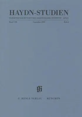 Gerlach / Raab / Winkler |  Haydn-Studien. Veröffentlichungen des Joseph Haydn-Instituts Köln. Band VIII, Heft 3, September 2003 | Buch |  Sack Fachmedien
