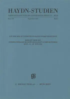 Raab / Konrad / Webster |  Haydn Studien. Veröffentlichungen des Joseph Haydn-Instituts Köln. Band XI, Heft 2, September 2017 | Buch |  Sack Fachmedien