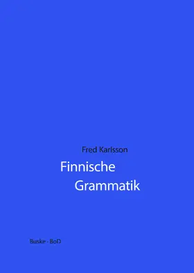 Karlsson |  Finnische Grammatik | Buch |  Sack Fachmedien