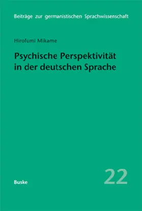Mikame |  Psychische Perspektivität in der deutschen Sprache | Buch |  Sack Fachmedien
