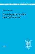 Kramer |  Etymologische Studien zum Papiamento | Buch |  Sack Fachmedien