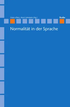 Avis / Lohnstein |  Normalität in der Sprache | Buch |  Sack Fachmedien