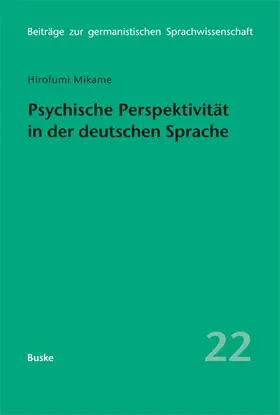 Mikame |  Psychische Perspektivität in der deutschen Sprache | eBook | Sack Fachmedien
