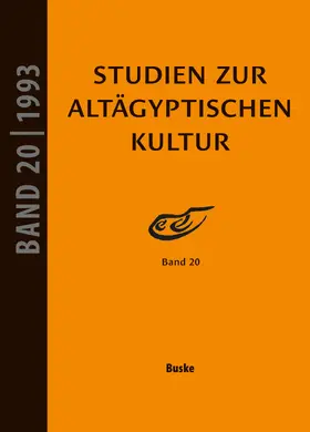 Altenmüller / Wildung |  Studien zur Altägyptischen Kultur Band 20 | eBook | Sack Fachmedien